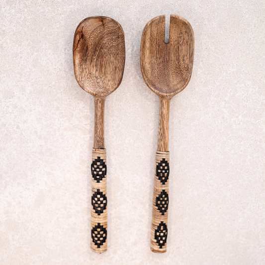 Mango Wood Salad Servers - Luxe B Co