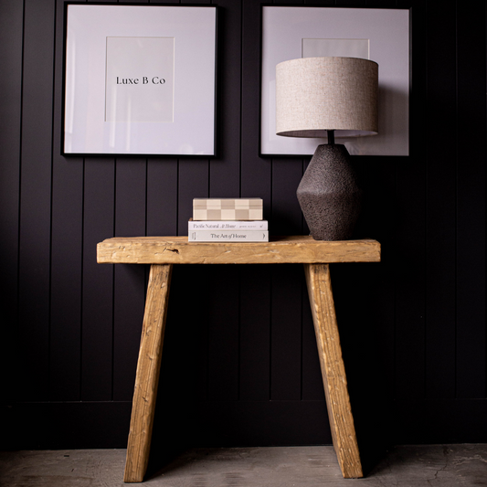 Alter Elm Wood Console Table Petit | By Luxe B Co.