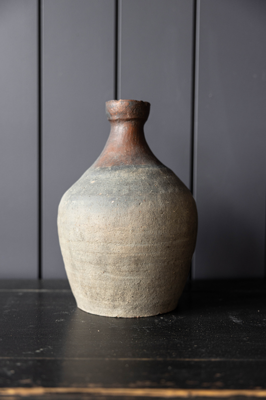 Vintage Inspired Grey Brown Vase | One Of A Kind | By Luxe B Co.