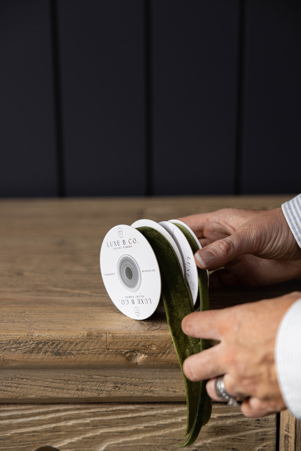Sage Velvet Ribbon Holiday Decor | By Luxe B Co