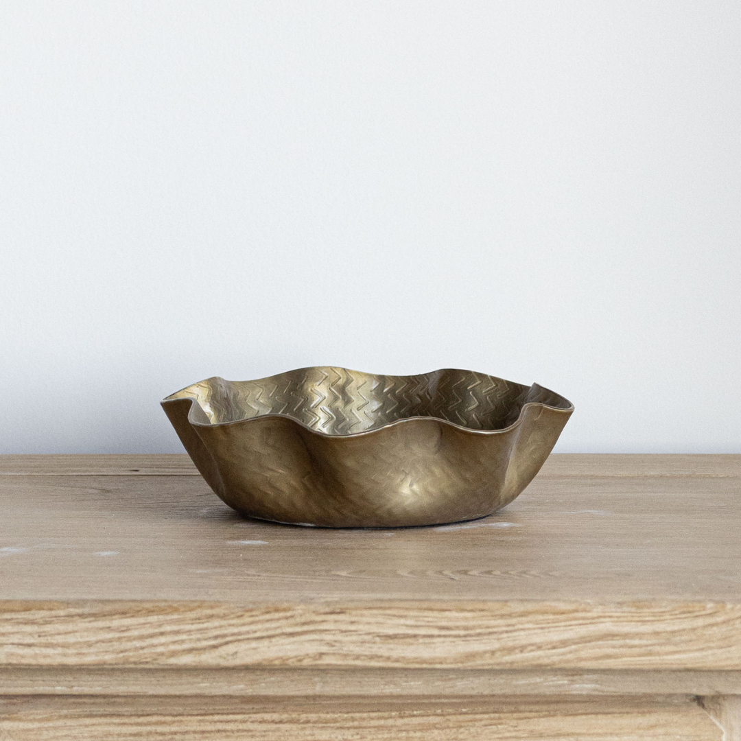 Aluminium Textured Decorative Tray | By Luxe B Co.