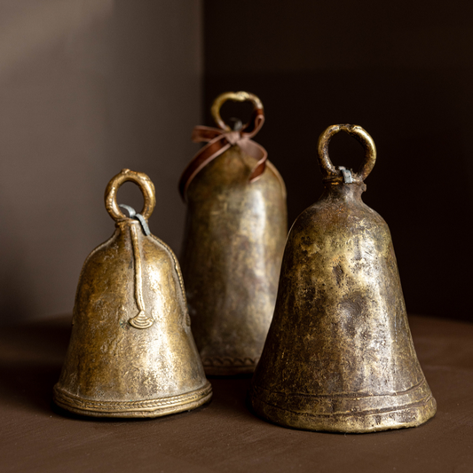Antique Inspired Brass Cow Bell |By Luxe B Co