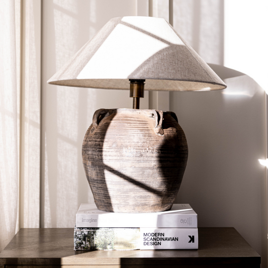 Atelier Vintage Found Grey Table Lamp | By Luxe B Co.