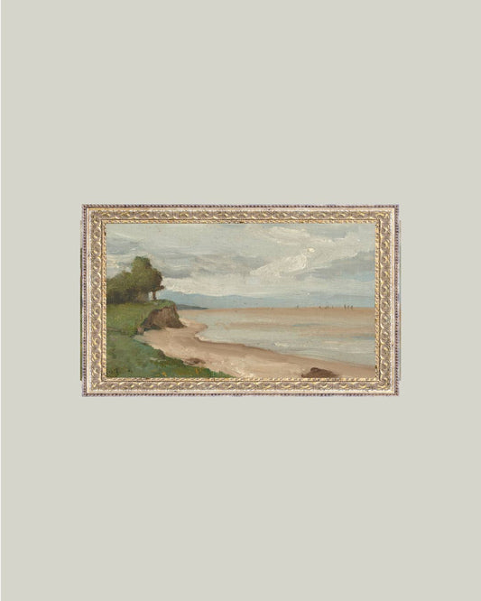 Beach Near Etretat Framed Antique Art - Luxe B Co