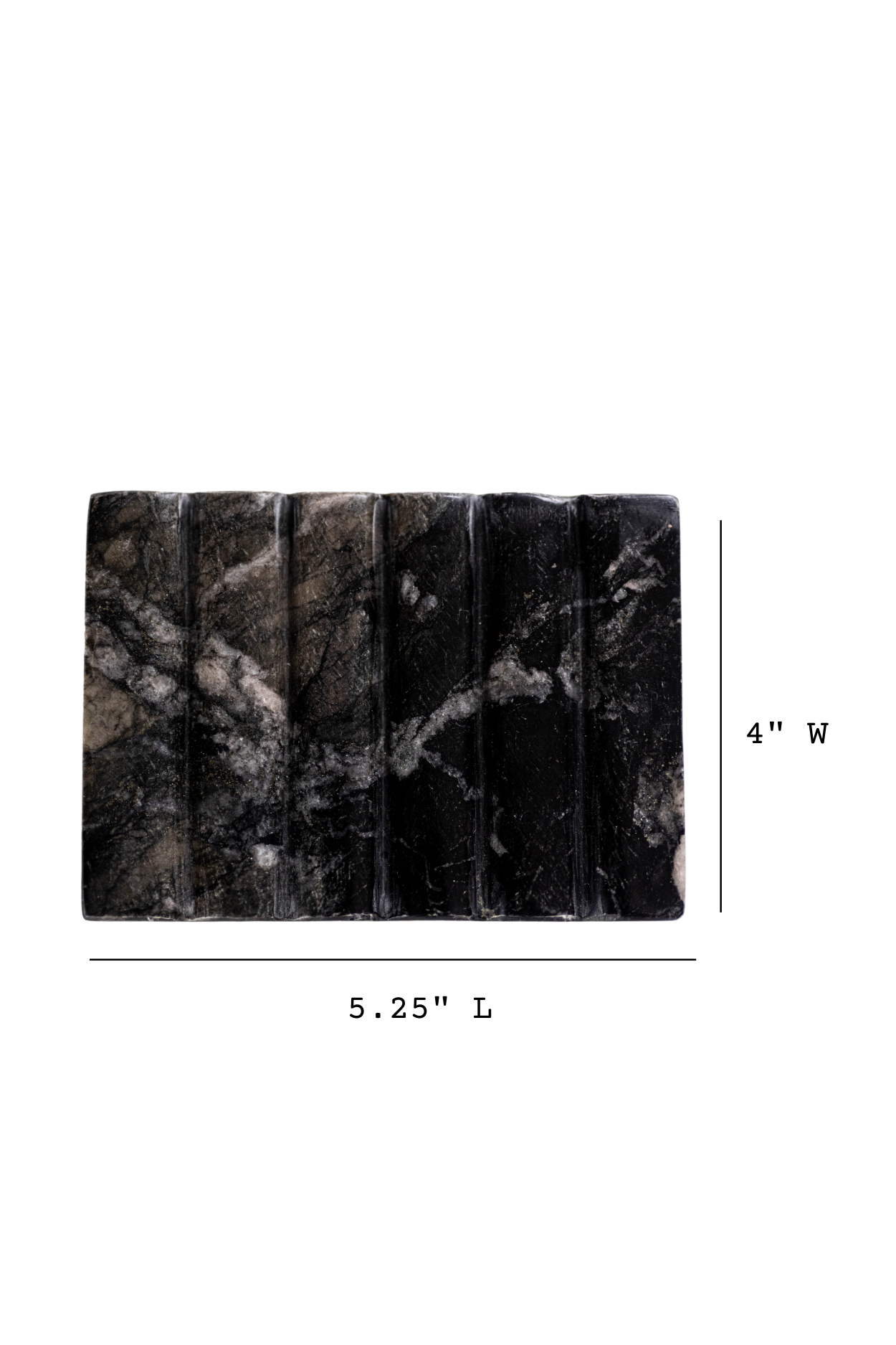 Black Scalloped Marble Soap Dish | By Luxe B Co.