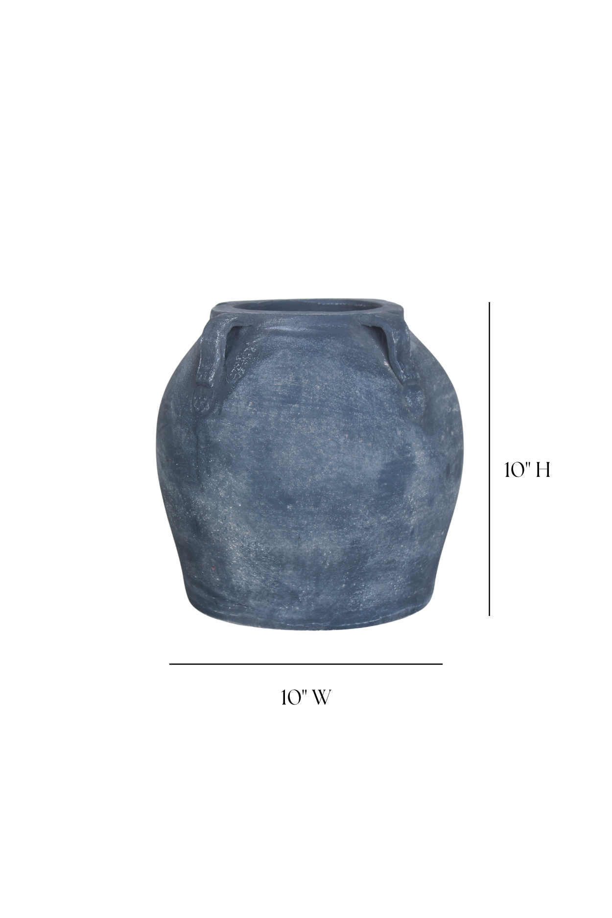 Noir Black Wash Vase With Handles Small | By Luxe B Co.