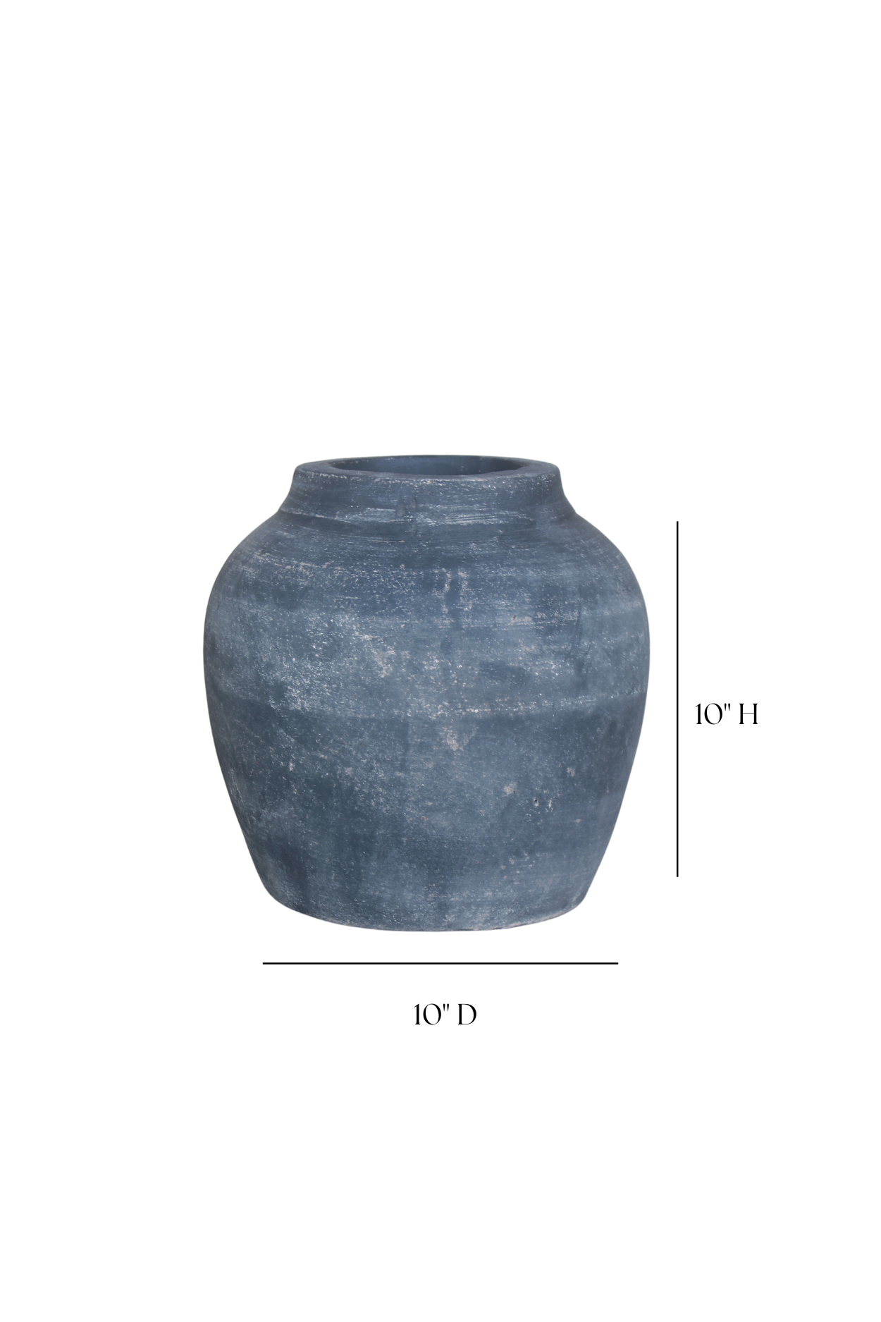 Leon Black Wash Round Vase Small | By Luxe B Co.