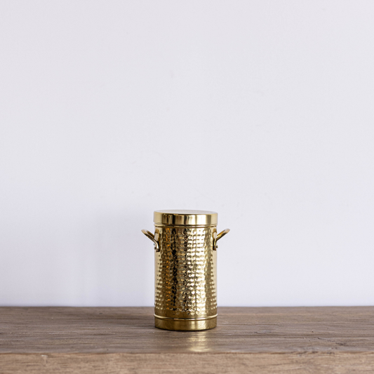 Brass Hammered Canister By Luxe B Co.