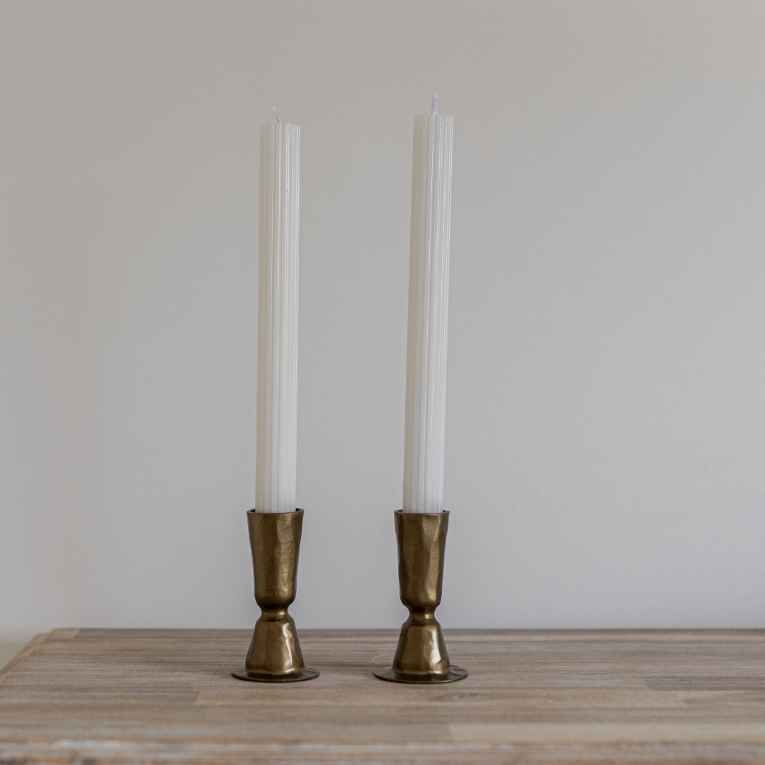 Brass Tapered Candle Holder | By Luxe B Co.