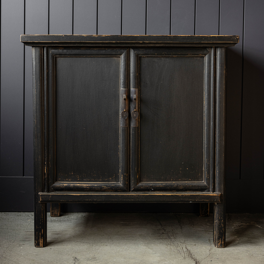 Brea Black Wash Two Door Console Table | By Luxe B Co.