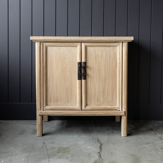 Brea Elm Wood Two Door Console Table | By Luxe B Co.