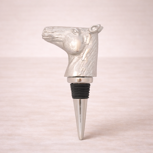 Cast Aluminum Horse Head Bottle Stopper | By Luxe B Co.