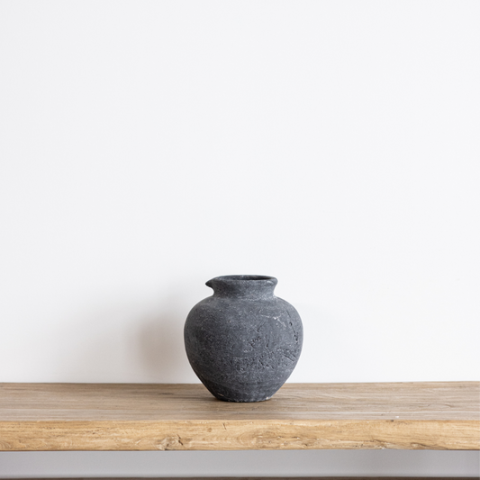 Charcoal Round Vase - Luxe B Co