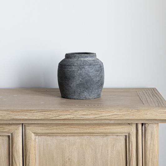 Charcoal Chevron Vase | By Luxe B Co.
