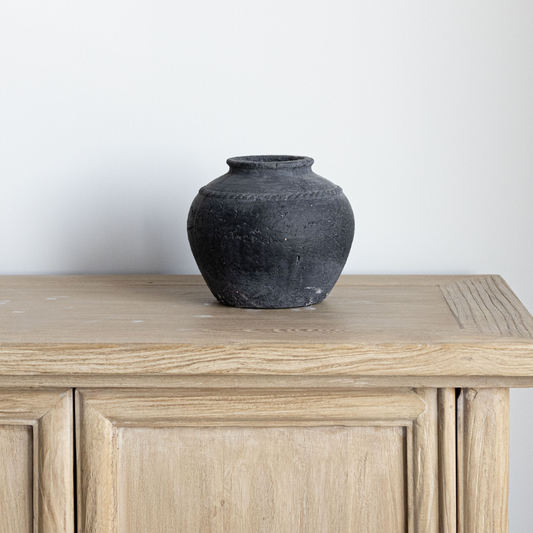Charcoal Stripe Vase | By Luxe B Co.