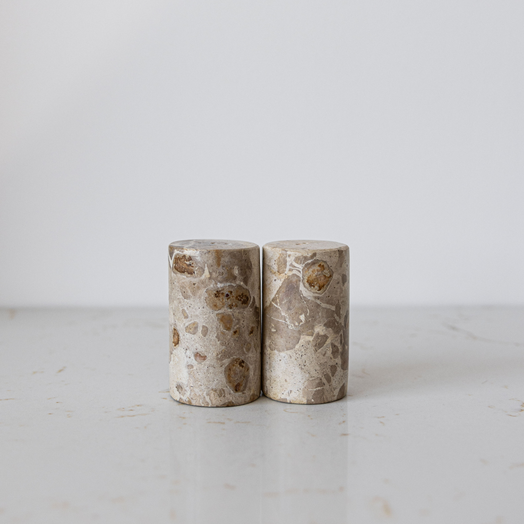 Chocolate Marble Salt & Pepper Shakers - Luxe B Co