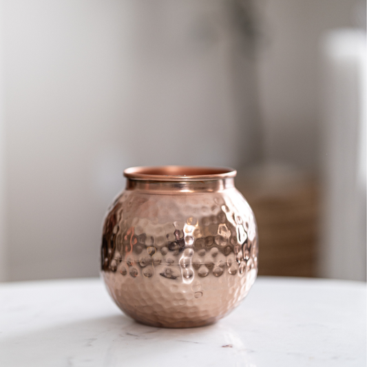 Copper Inspired Hammered Flower Vase By Luxe B Co.