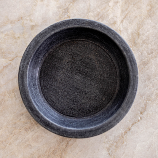 Dark Grey Stone Soap + Dish Brush Holder | By Luxe B Co.