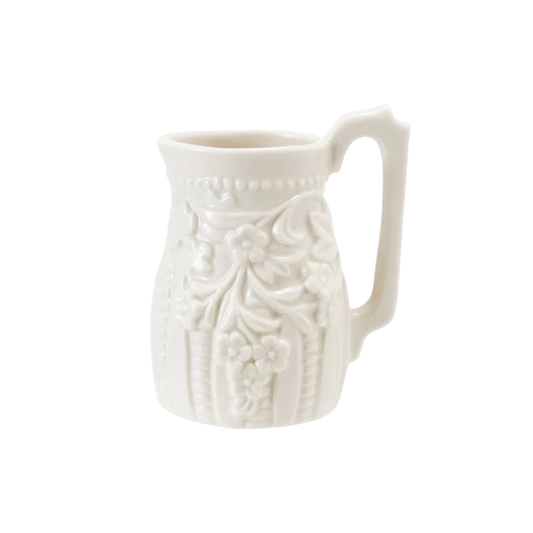 Embossed Stoneware Creamer | By Luxe B Co.