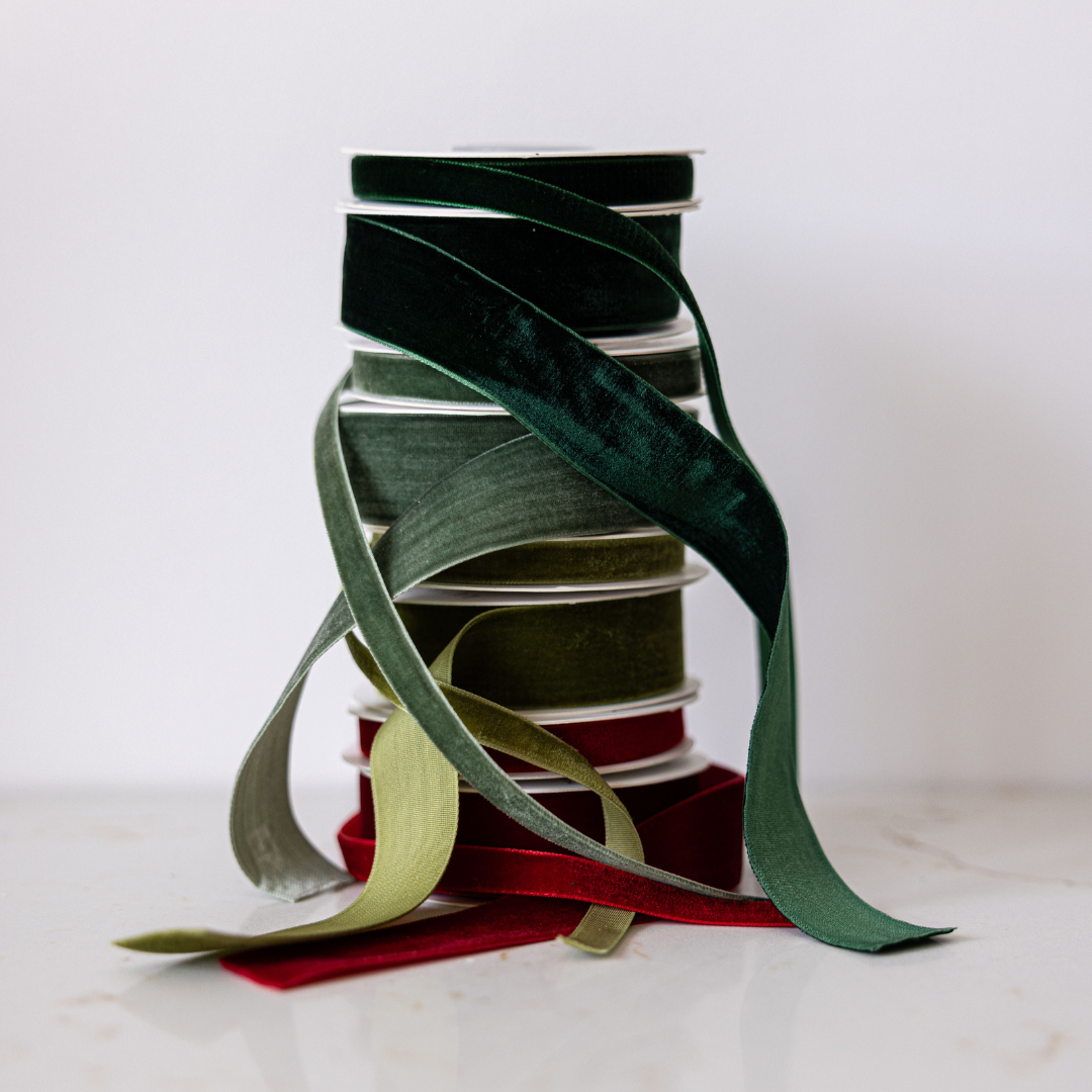 Emerald Green Velvet Ribbon Holiday Decor | By Luxe B Co.