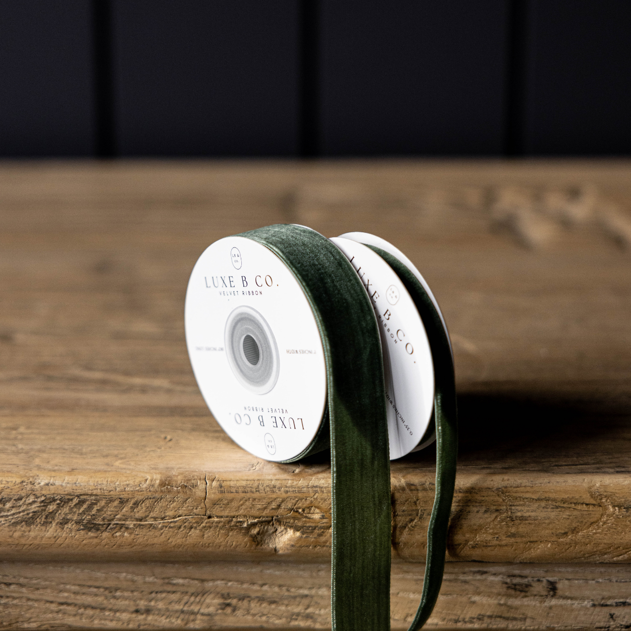 Forest Green Velvet Ribbon Holiday Decor | By Luxe B Co.