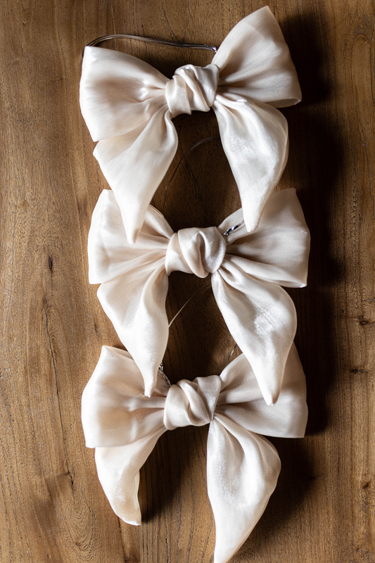 Gauze White Bow - Luxe B Co