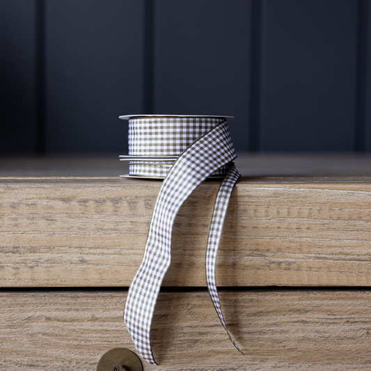 Gingham Olive Ribbon Holiday Decor | By Luxe B Co.