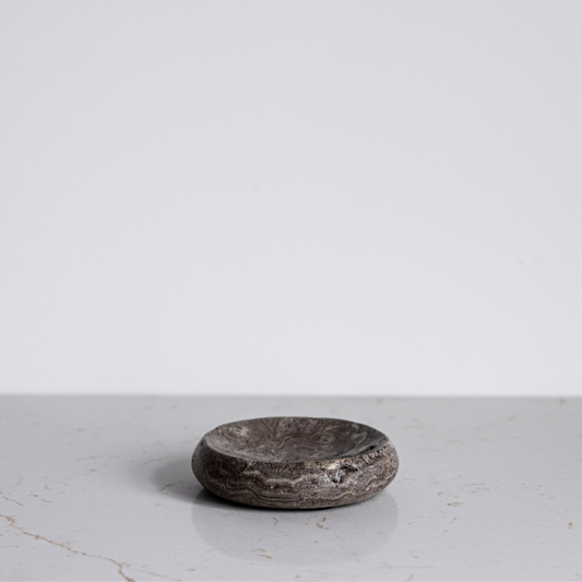 Grey Travertine Soap Dish By Luxe B Co.