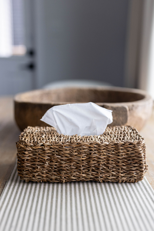 Seagrass Tissue Box Cover | By Luxe B Co.