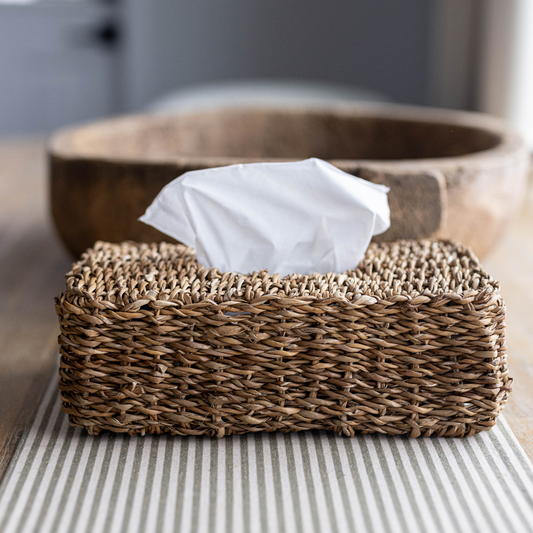 Seagrass Tissue Box Cover | By Luxe B Co.