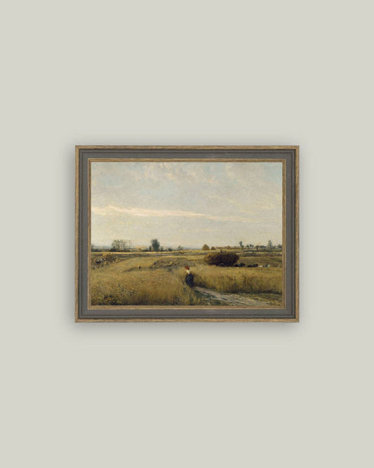 Harvest Landscape Framed Antique Art - Luxe B Co