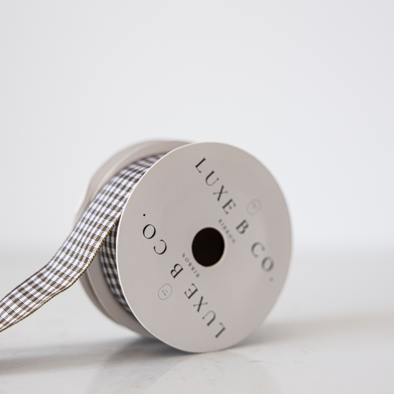 Gingham Olive Ribbon Holiday Decor | By Luxe B Co.