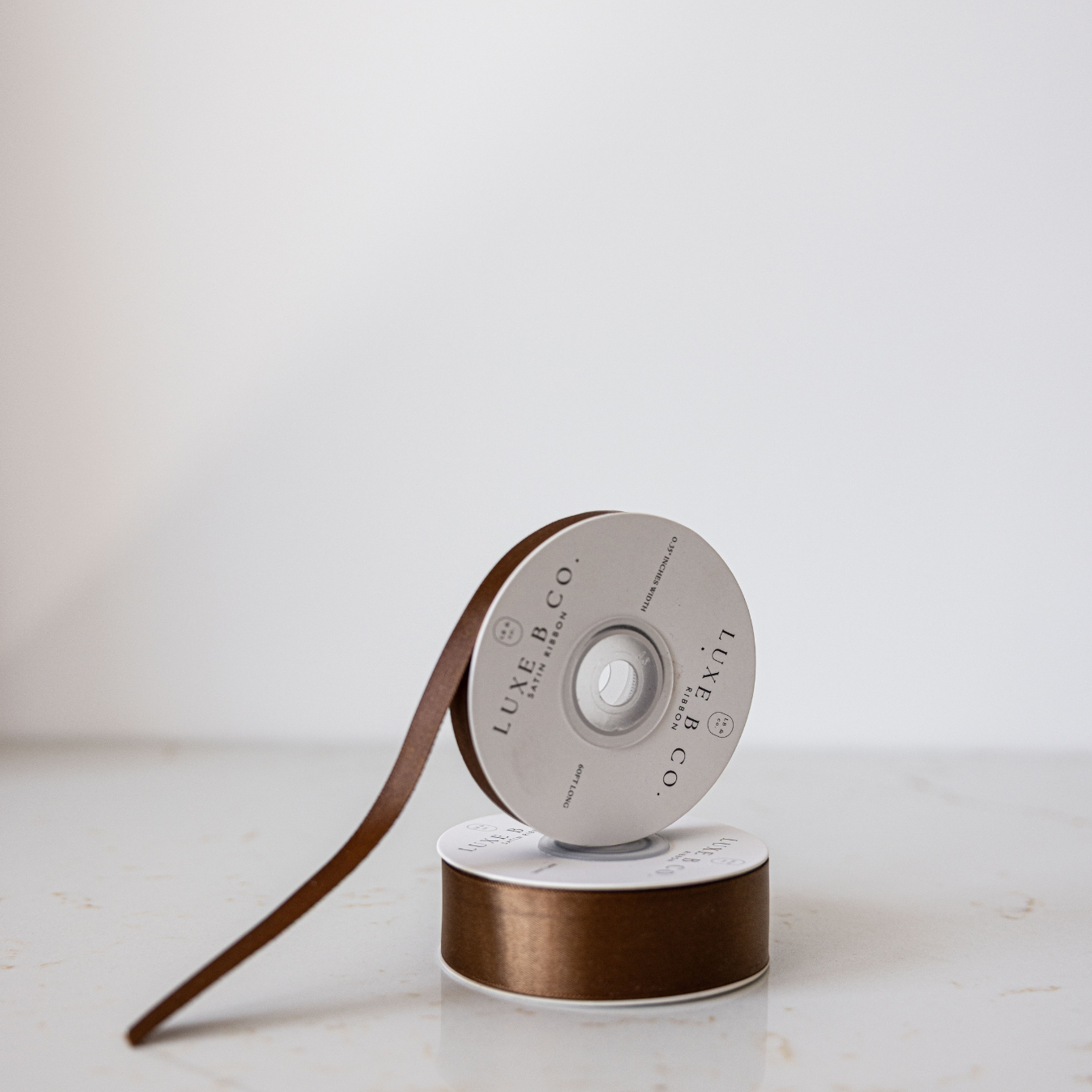 Brown Satin Ribbon Holiday Decor | By Luxe B Co.