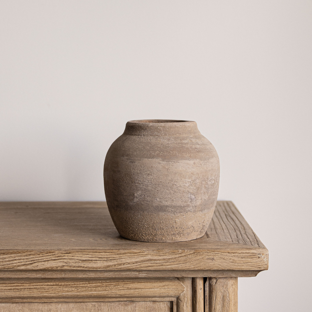 Lucas Light Wash Round Vase | By Luxe B Co.