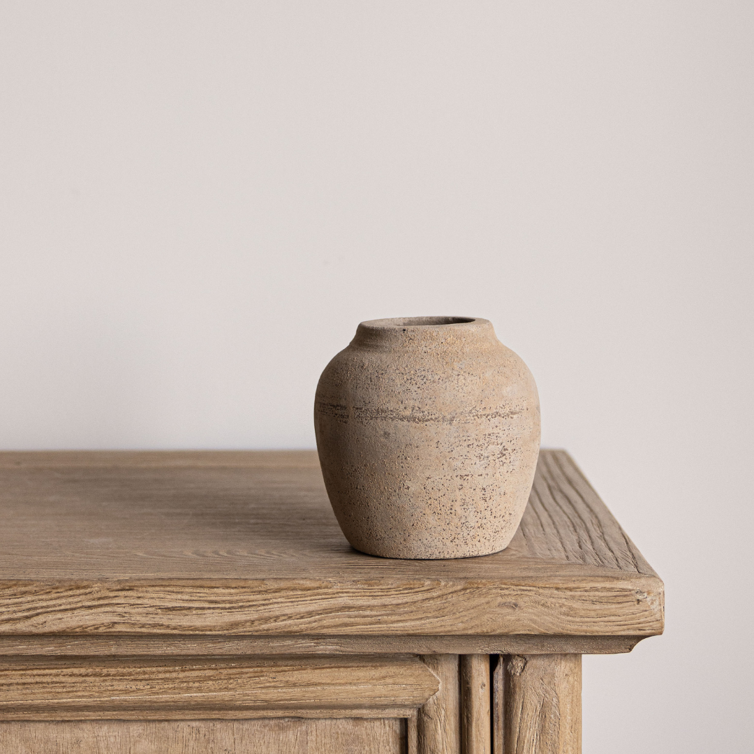 Lucas Light Wash Round Vase | By Luxe B Co.