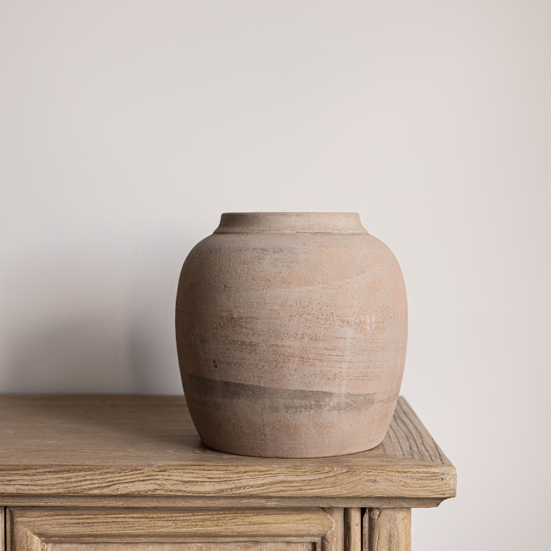 Lucas Light Wash Round Vase | By Luxe B Co.