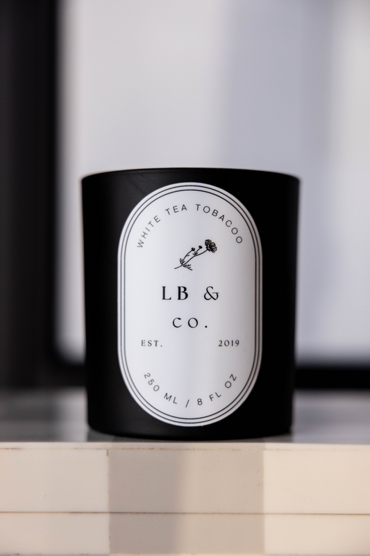 Luxe B Co. White Tea Tobacco Candle