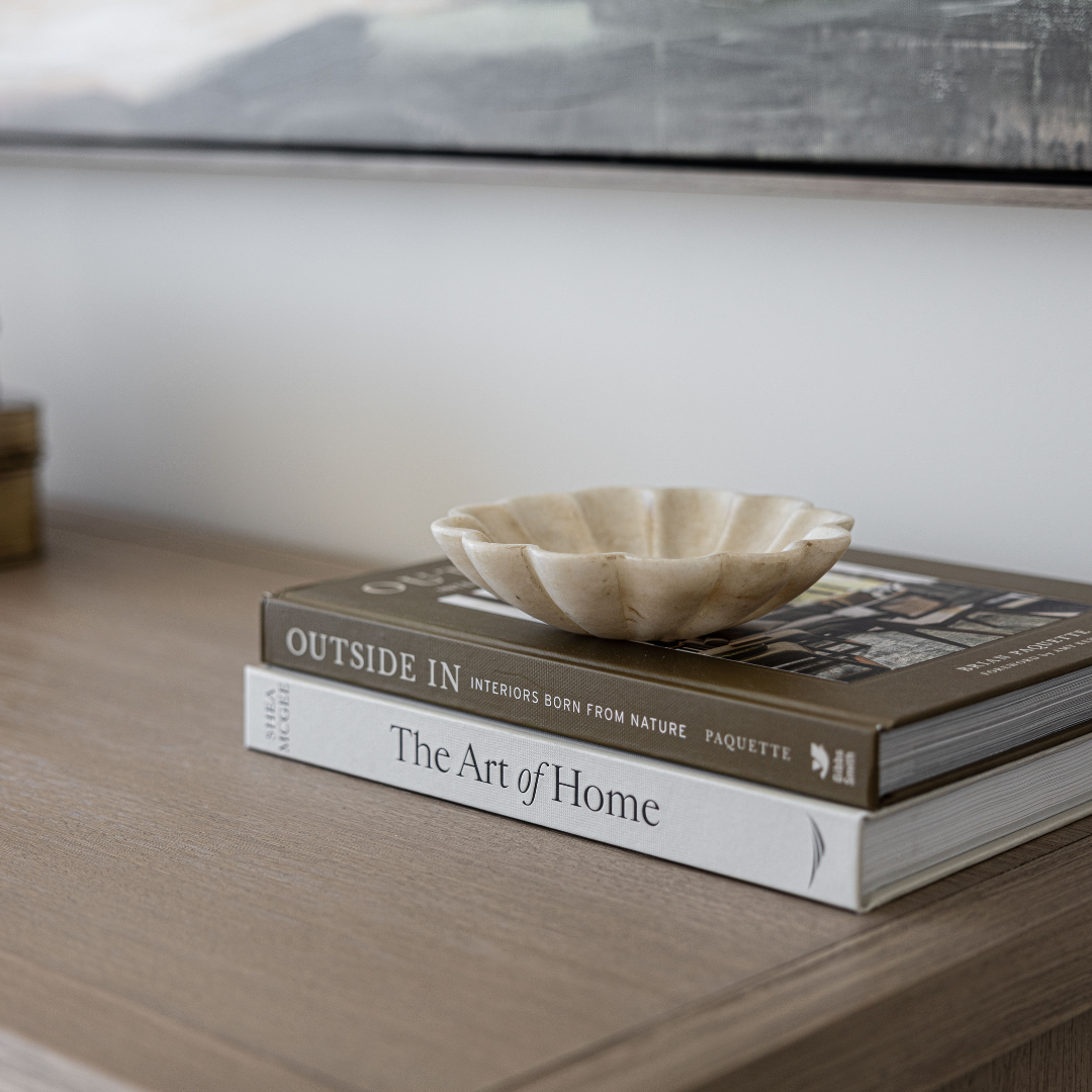 Marble Scalloped Flower Bowl | By Luxe B Co.