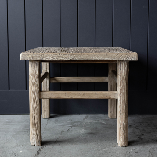 Mojave Reclaimed Elm Wood Side Table | By Luxe B Co.