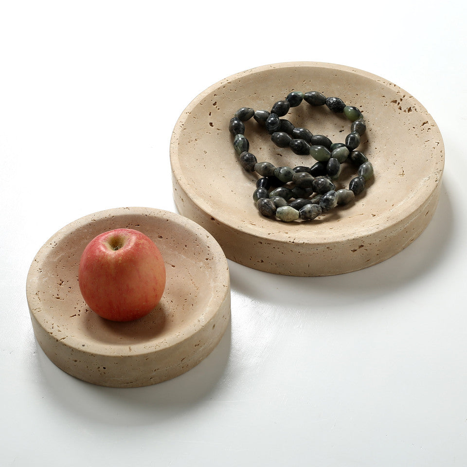 Natural Travertine Stone Set of 2 | By Luxe B Co.