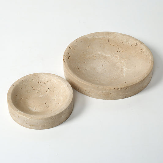 Natural Travertine Stone Set of 2 | By Luxe B Co.
