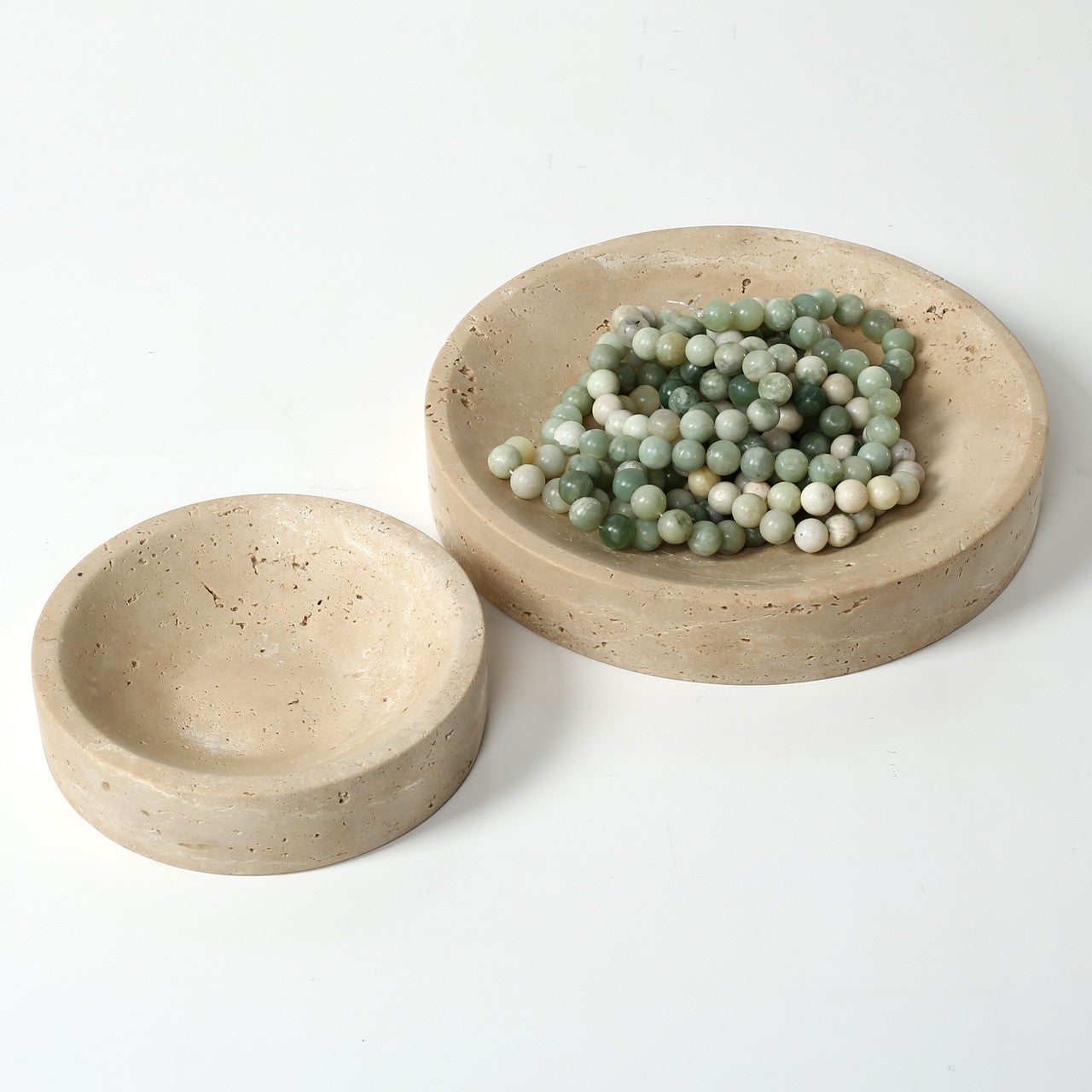 Natural Travertine Stone Set of 2 | By Luxe B Co.