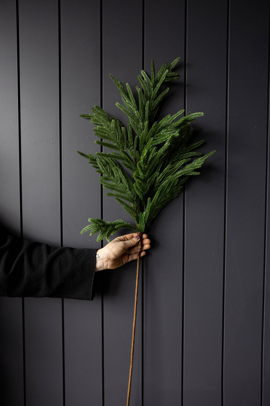 Norfolk Pine Real Touch Green Faux Stem| By Luxe B Co.