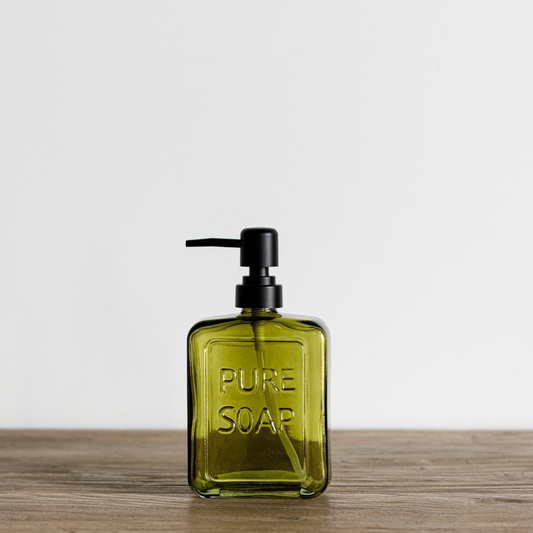 Olive Green Soap Dish Dispenser | By Luxe B Co.