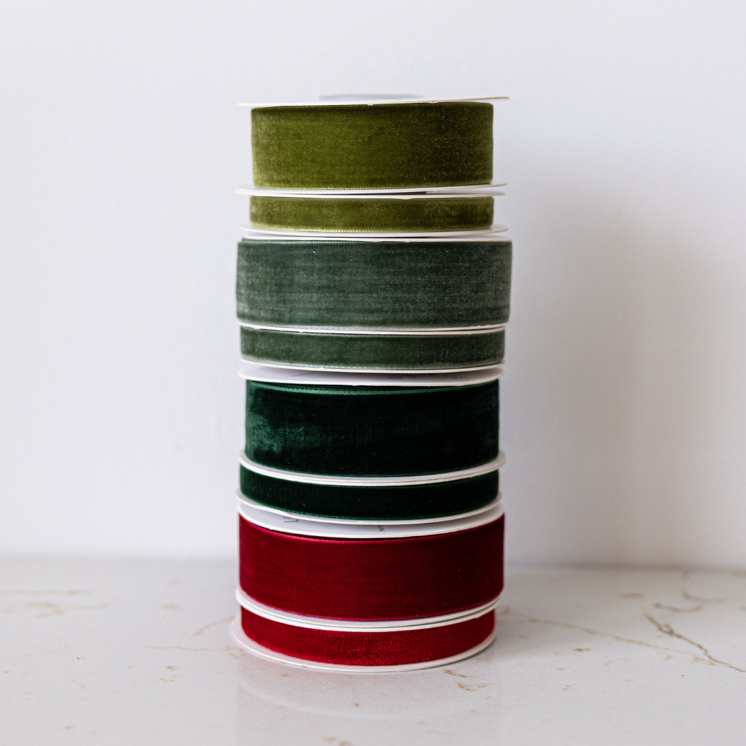 Emerald Green Velvet Ribbon Holiday Decor | By Luxe B Co.