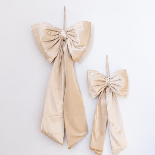 Oversized Cream Velvet Bow | By Luxe B Co.