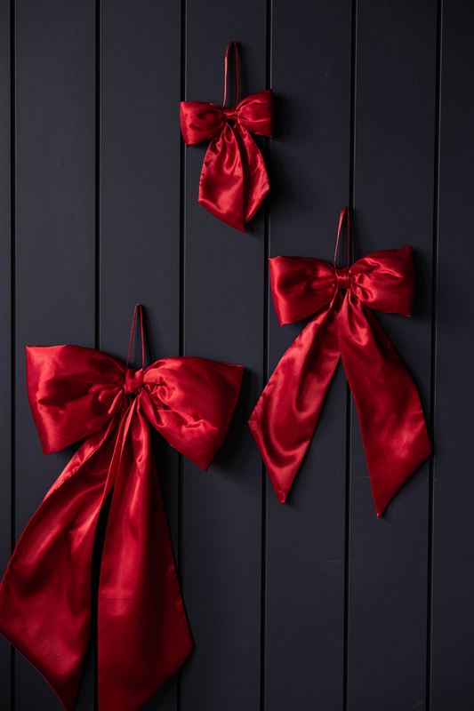 Red Satin Bows - Luxe B Co