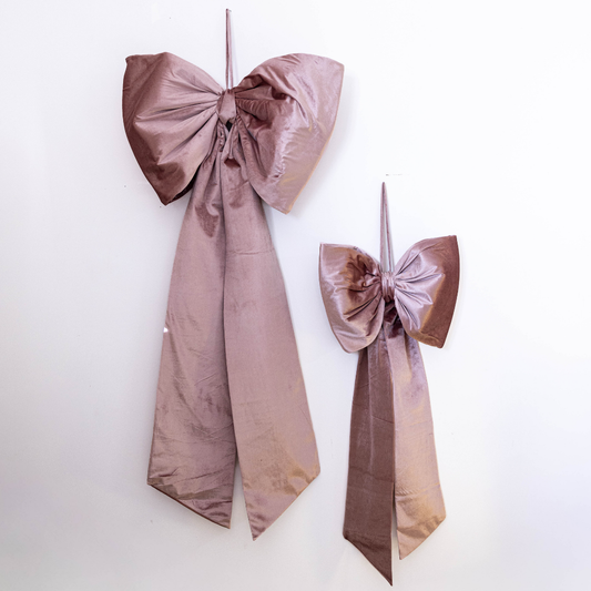 Oversized Pink Velvet Bow By Luxe B Co.