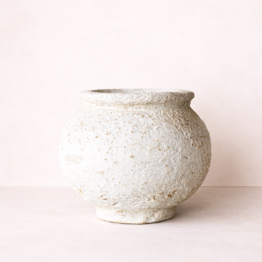 Textured Paper Mache Pot