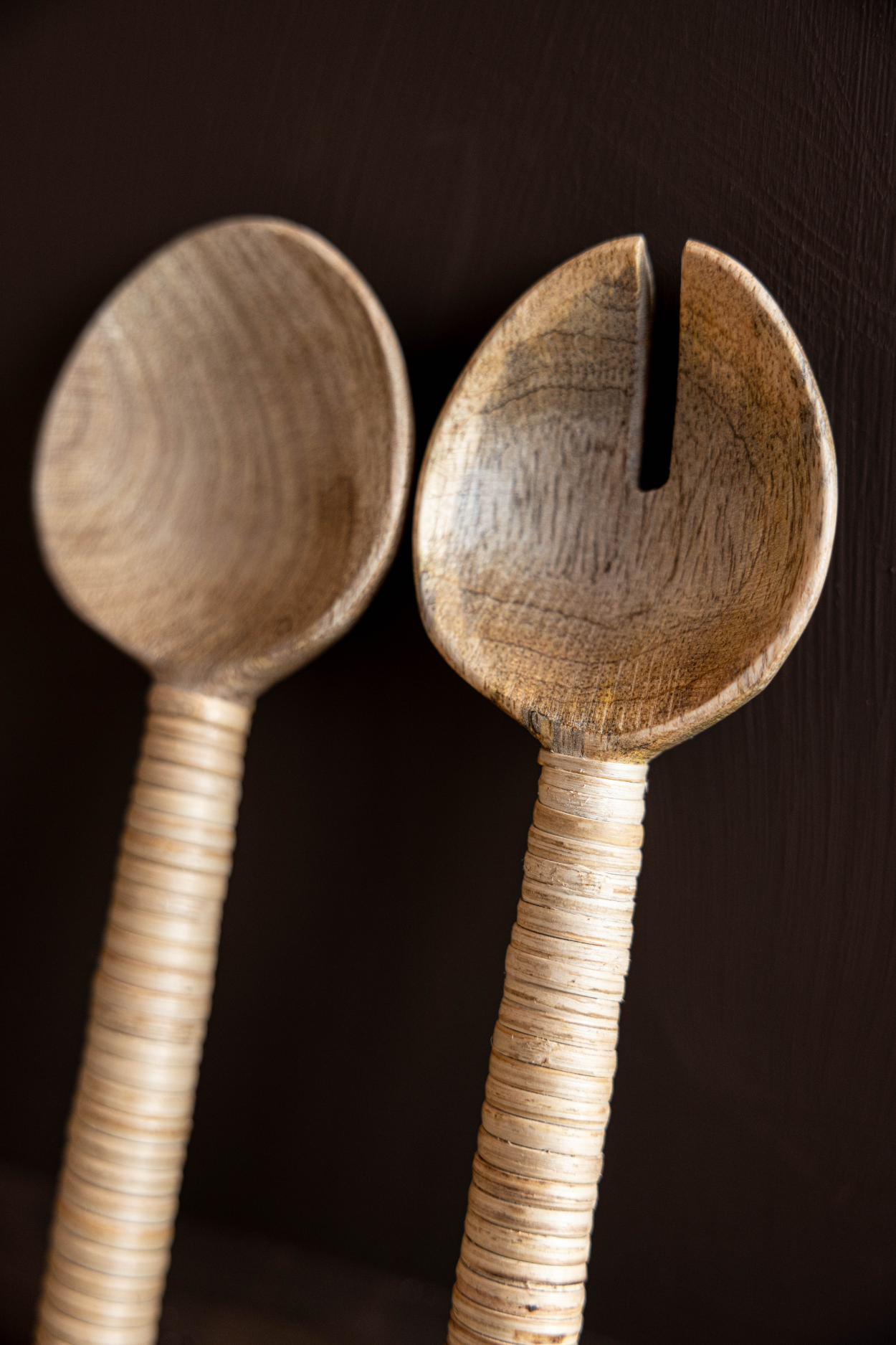 Rattan Salad Server Set - Luxe B Co